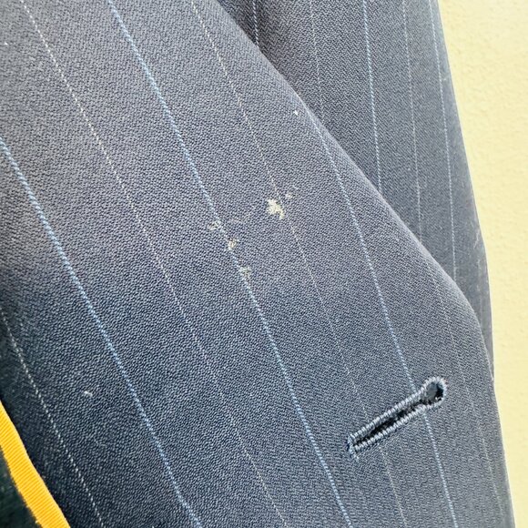 Michael Michael Kors 2 pc suit 42R Blazer 36 X 28 Trousers blue striped wool - Picture 7 of 12